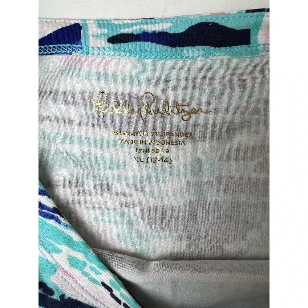 LILLY PULITZER Girls Size XL 12-14 Dress SAILBOAT Beach Colorful Preppy